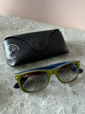 Ray-Ban New Wayfarer Sunglasses - Green & Blue Frame
